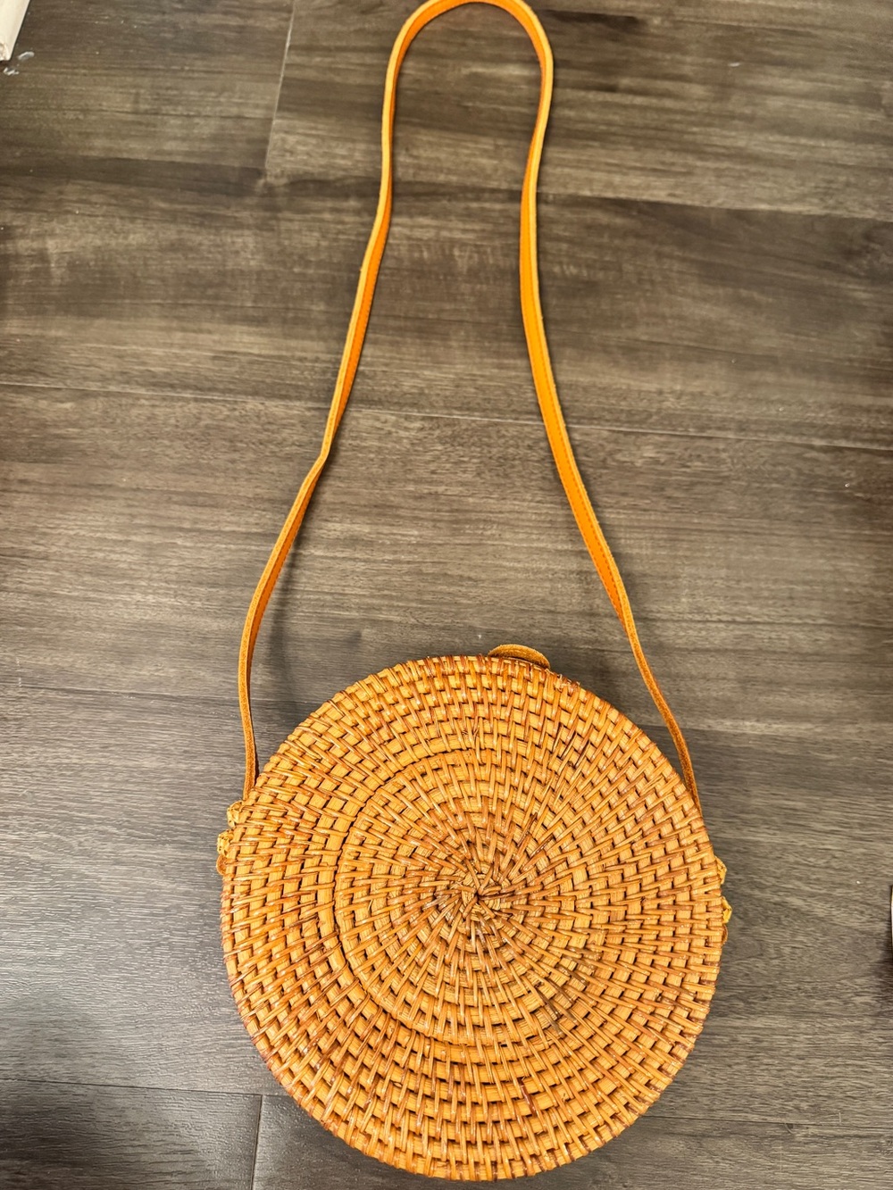 Woven Round Crossbody Bag